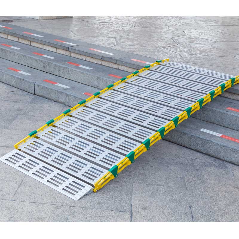 Yellow aluminum ramp for wheelchair 6ft length