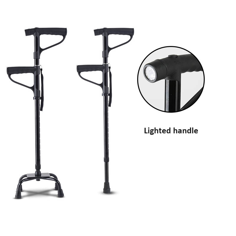 Non-slip lightweight aluminum alloy multi-functional elderly crutches supplies