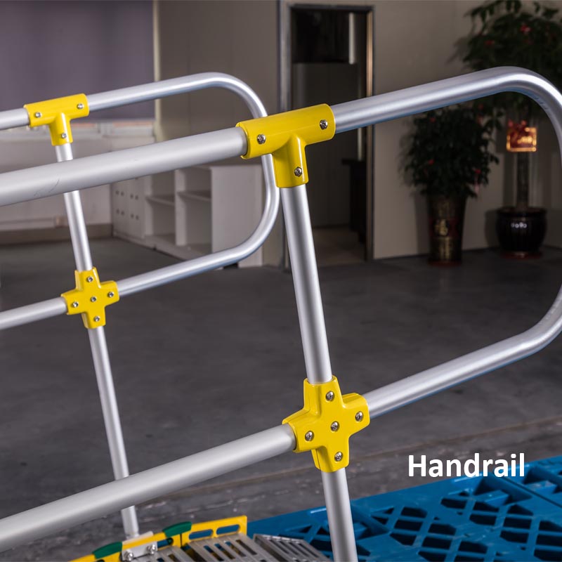 High qulity heavy duty aluminum disabled ramp with handrail