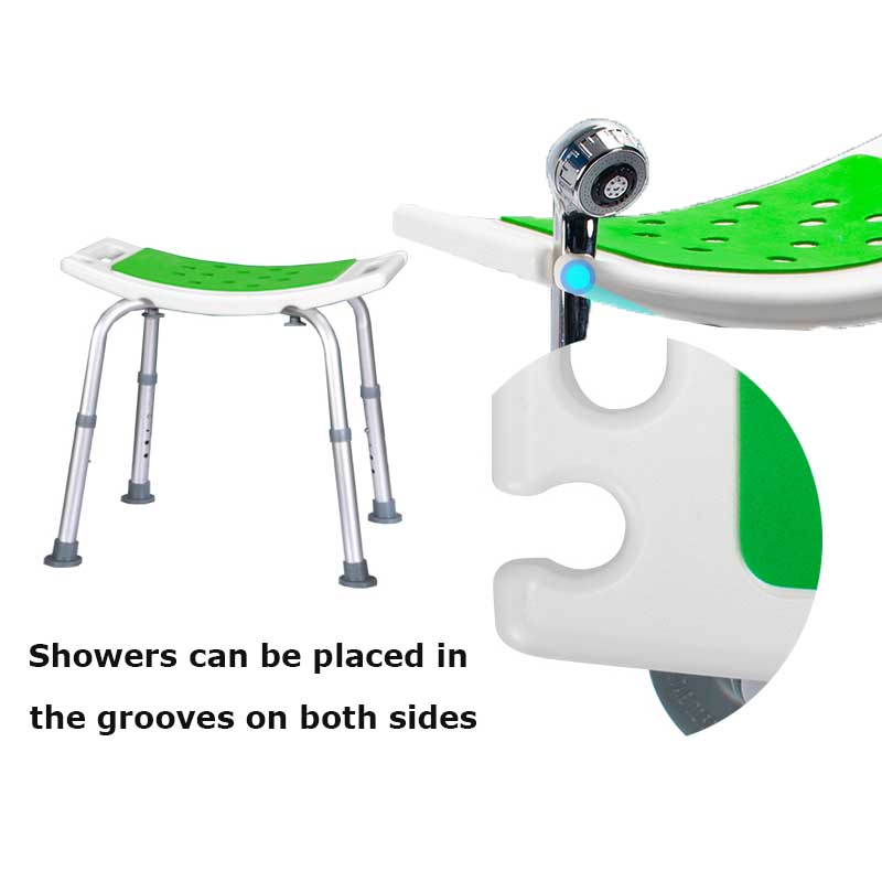 High quality heavy duty aluminum height adjustable medical shower stool