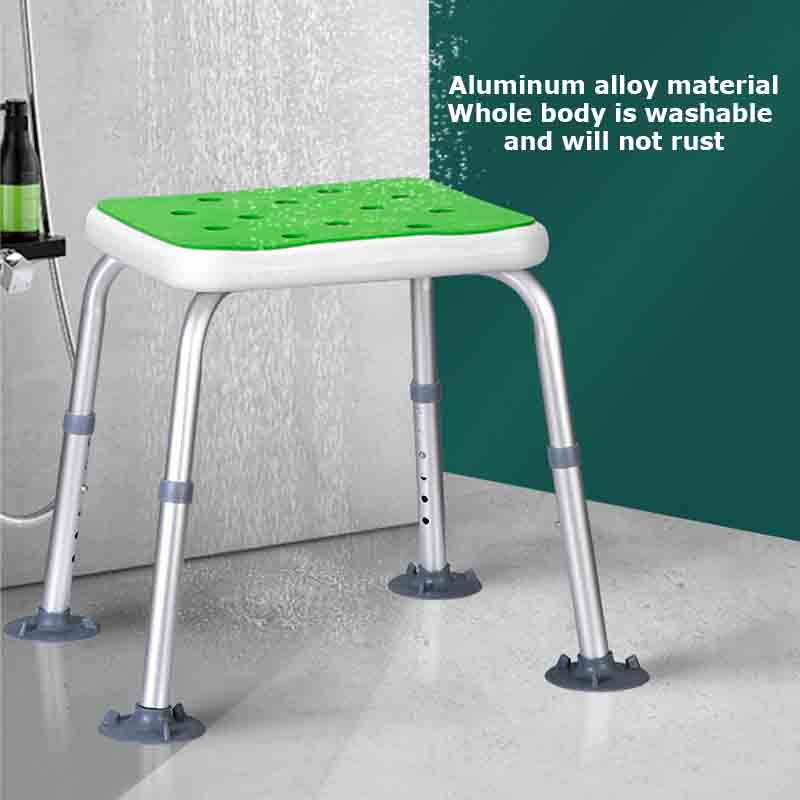 Aluminium safety upholstered bathroom stool for disable and elderly